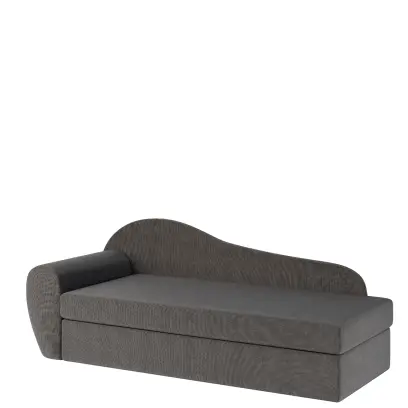 MATYLDA rošt, válenda celočalouněná, provedení levé, látka B 06 šedý melír